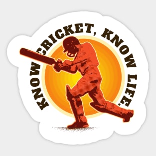 Know Cricket Know Life Vintage Sticker